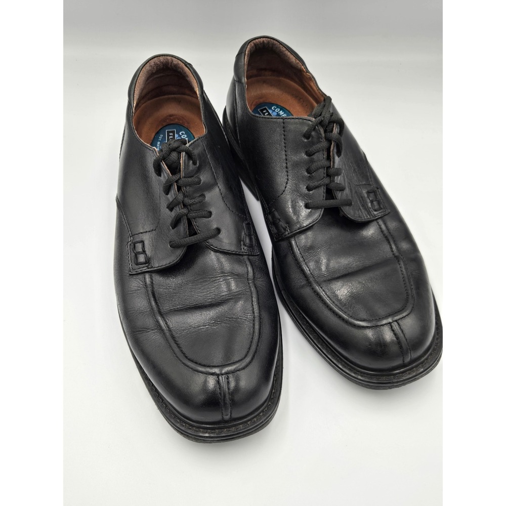Florsheim Comfortech Mens Black Leather Moc Toe Oxford Dress Shoes 10 or 10.5